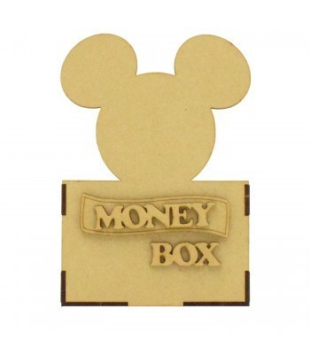 Laser Cut Small Money Box - Boy Mouse Head Design